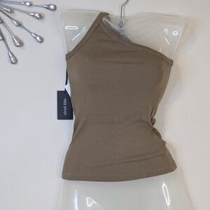 Strut-This Tobacco Isla One Strap Tank Top Size Small NWT